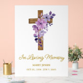 Purple flower cross Memorial Funeral (Mariage)