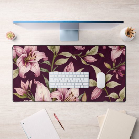 Purple Flower Desk Mat (Kantoor 1)
