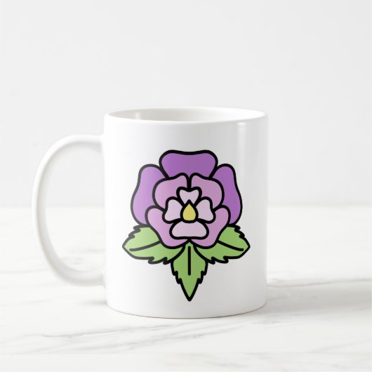 Purple Flower Mug (Gauche)
