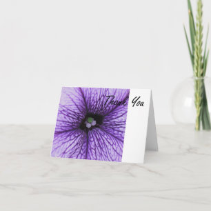 Purple flower Thank You card Feestdagen Kaart