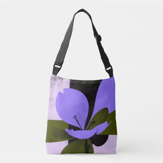 Purple Flower Tote Bag – Modern Abstract Floral De (Devant)