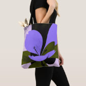 Purple Flower Tote Bag – Modern Abstract Floral De (De près)