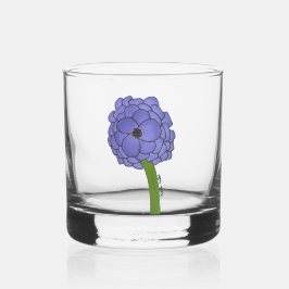 Purple Flower Whisky Glas