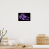 Purple Flowers afdrukken Poster (Keuken)