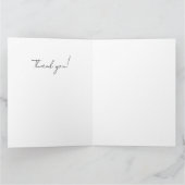 Purple flowers and grey stripes bedankkaart (Binnen)