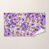 Purple Flowers Bath Towel Set Bad Handdoek (Handdoek)