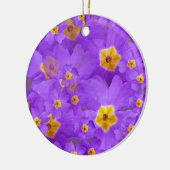 Purple Flowers Blossom Circle Ornament (Links)