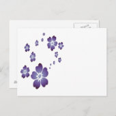 Purple Flowers Briefkaart (Voorkant / Achterkant)