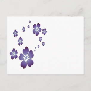 Purple Flowers Briefkaart