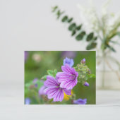 Purple Flowers Briefkaart (Staand voorkant)