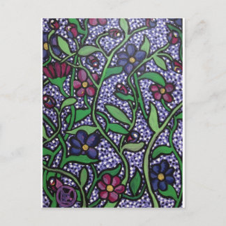 Purple Flowers Briefkaart