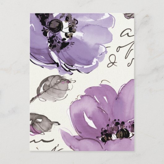 Purple Flowers Briefkaart (Voorkant)