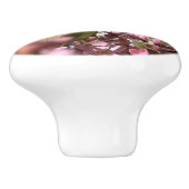 Purple Flowers Ceramic Knob. Keramische Knop (Zijkant)