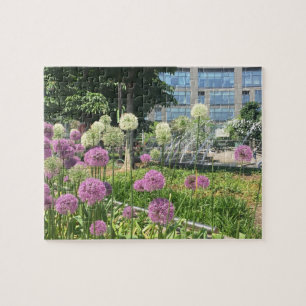 Purple Flowers Columbus Cirkel NYC New York City Legpuzzel
