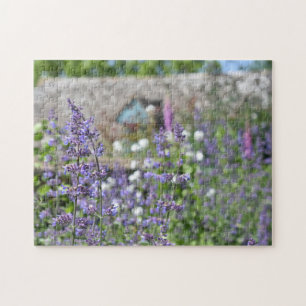 Purple Flowers Country House Garden Cotswds UK Legpuzzel