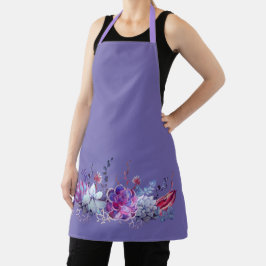  Purple Flowers Custom Background Schort