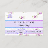 Purple Flowers Custom Shop Visitekaartje (Voorkant)