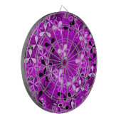 Purple Flowers Dartboard Dartbord (Voorkant Links)