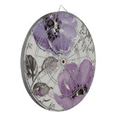 Purple Flowers Dartbord (Voorkant Links)