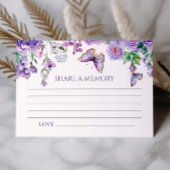 Purple Flowers Funeral Share a Memory Kaart