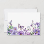 Purple Flowers Funeral Share a Memory Kaart (Achterkant)