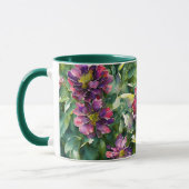 Purple Flowers Garden Floral Mok Cup (Links)