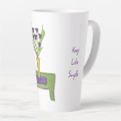 'Purple Flowers' - Garder la vie simple latte Mug (Angle droit)