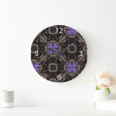 Purple Flowers Grote Klok (Huis)