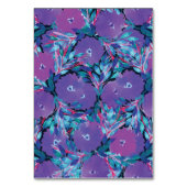 Purple Flowers Handbeschilderd tabelnummer Kaart (Achterkant)