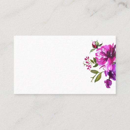 Purple Flowers Hoeveel Kissers spelen kaarten Plaatskaartje (Achterkant)