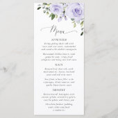 Purple Flowers, Lilac Flowers, Bridal Shower Menu (Devant)