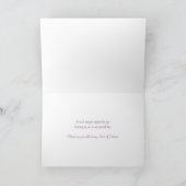 Purple Flowers Maid of Honor Invitation Kaart (Binnen)