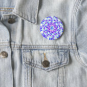 Purple Flowers Mandala Ronde Button 5,7 Cm (In situ)