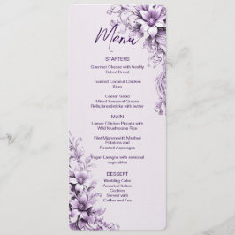 Purple Flowers Menu