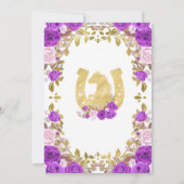 Purple Flowers Mexican Fiesta Couples douche Kaart (Achterkant)