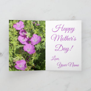 Purple Flowers-Moederdag Kaart