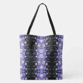 Purple Flowers Monogrammed Canvas tas (Achterkant)