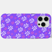 Purple Flowers Motif iPhone 15 Pro Max Coque (Verso (horizontal))