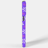 Purple Flowers Motif iPhone 15 Pro Max Coque (Verso / Droite)