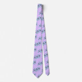 Purple Flowers on Lavender Pattern, Ties Stropdas (Voorkant)