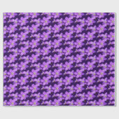 Purple Flowers Pattern Cadeaupapier (Vlak)