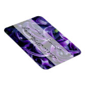 Purple Flowers Personal Wedding Magneet (Rechterzijde)