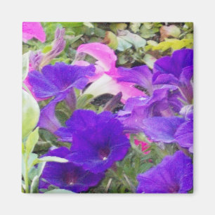 Purple Flowers Photo Magnet Magneet