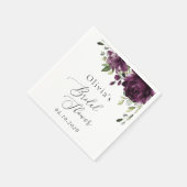 Purple Flowers, Plum Flowers, Boho, Vrijgezellenfe Servet (Hoek)
