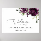 Purple Flowers, Plum Flowers, Weddenschap Welkom Poster (Voorkant)