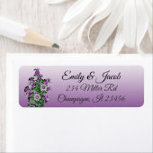 Purple Flowers Return Address Labels (Insitu)