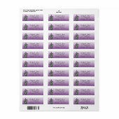 Purple Flowers Return Address Labels (Full Sheet)