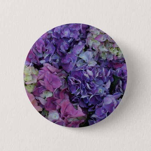 Purple Flowers Ronde Button 5,7 Cm (Voorkant)