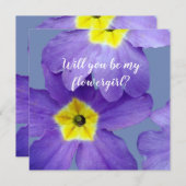 Purple Flowers Serez-vous ma carte fleurie (Devant / Derrière)