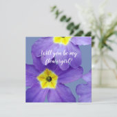 Purple Flowers Serez-vous ma carte fleurie (Debout devant)